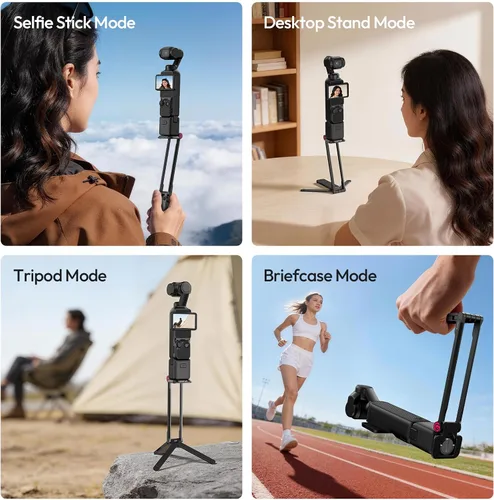 Vista 5 de ULANZI Trípode para cámara MA66 compatible con DJI OSMO Pocket 3/Pocket 4/4 Negro