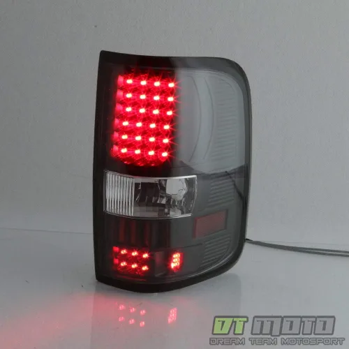 Vista 6 de AKKON - Para Ford F150 F-150 Camioneta Pickup Styleside Modelo 2004-2008, Faros Traseros LED Negros, Lámparas de Reemplazo de Freno