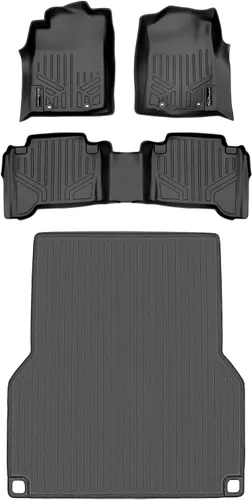 Vista 15 de SMARTLINER Juego de tapetes de piso de primera fila para Toyota Tacoma 2005-2011