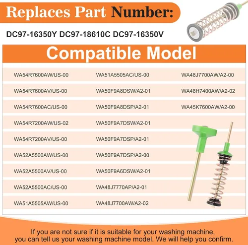 Vista 7 de Varillas de suspensión de arandela DC97-16350Y (27.6), reemplazo DC97-16350V DC97-18610C Samsung varillas de suspensión para arandela, compatibles