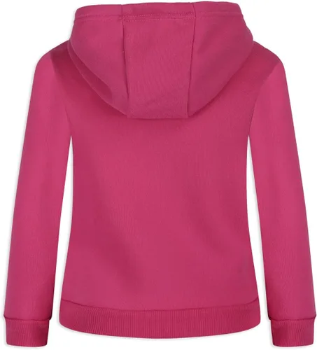 Vista 2 de Disney Minnie Mouse Pullover Half-Zip Fleece Hoodie for Girls, Pink and Gray