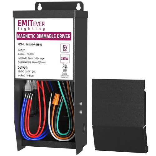 Vista 15 de EMITEVER Controlador LED magnético regulable de 200 W, fuente de alimentación magnética de transformador de 24 V, 120 VCA a 24 VCC, compatible