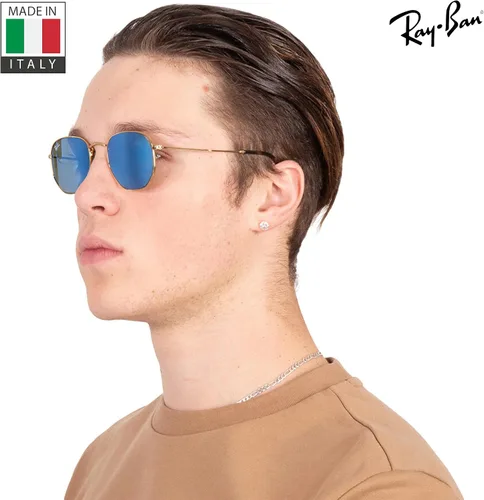 Vista 86 de Ray-Ban RB3548N Lentes planas hexagonales, gafas de sol cuadradas y redondas con kit oficial de gafas