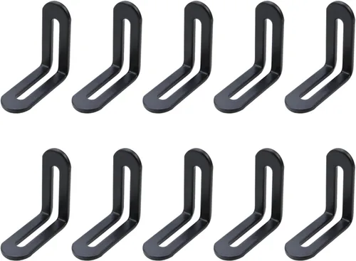 Vista 14 de KUMGROT 20 soportes de expansión de mesa ajustables en ángulo recto ranurados, sujetadores de esquina de hierro fundido de 0.98 pulgadas para mesas