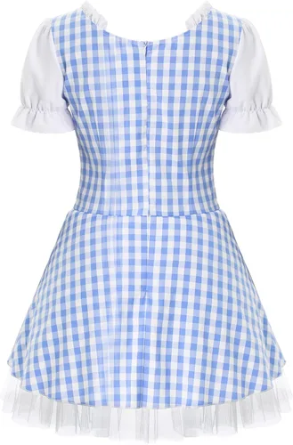 Vista 2 de MSemis Disfraz de sirvienta francesa para mujer, disfraz de uniforme de anime, cosplay, ropa de club