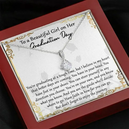 Vista 3 de Graduation Necklace For Her 2023 - Graduation Necklace 2019 For Women, Para La Reina De Mi Vida - Collar De Amor Infinito, Regalos Para Graduacion