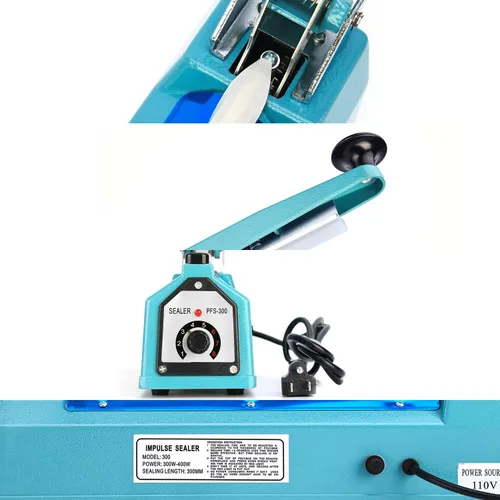 Vista 3 de Sellador Pro, Sellador de calor por impulso patentado de 8 pulgadas, Máquina de sellado de bolsas de polietileno de 2 mm de ancho de sellado, 2 kits