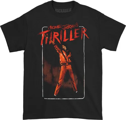 Vista 2 de Michael Jackson MJ Thriller - Camiseta para hombre, color negro