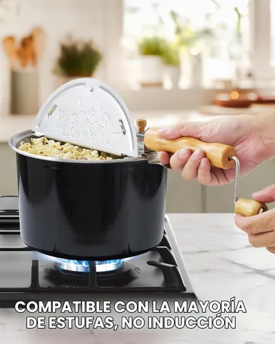 Vista 5 de Cook N Home - Olla palomera Aluminio negro