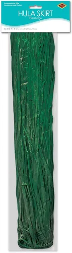 Vista 6 de Beistle Falda de rafia para hula, talla extragrande, verde