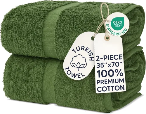 Vista 73 de Chakir Turkish Linens - Toallas turcas de 100% algodón, suaves y absorbentes (juego de 3 toallas personalizables, color aguamarina)