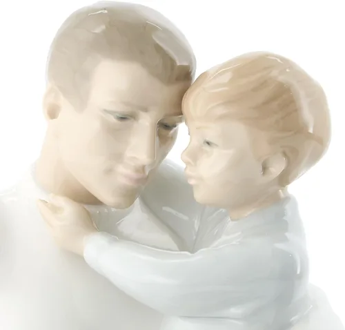 Vista 5 de NAO Amar y proteger. Figura de papá de porcelana.