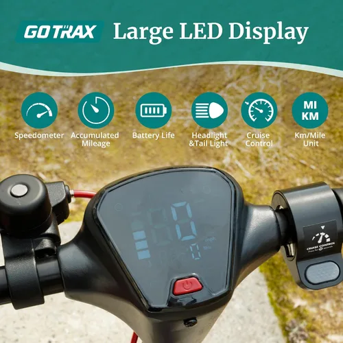 Vista 4 de Gotrax APEX Series Electric Scooter for Adults, Max Mile and Mph Speed Motor, 8.5" Solid Tires, Long Life Battery Bright Headlight Taillight
