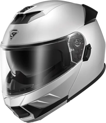 Vista 17 de KYPARA Casco modular de doble visera abatible de cara completa para motocicleta con certificación DOT de impresionismo