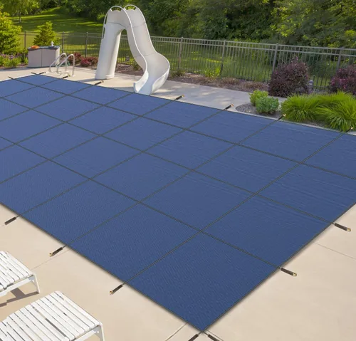 Vista 9 de iCOVER - Cubierta de seguridad para piscina interior, 16 x 32 pies, cubierta de seguridad rectangular para piscinas interiores, cubierta de piscina