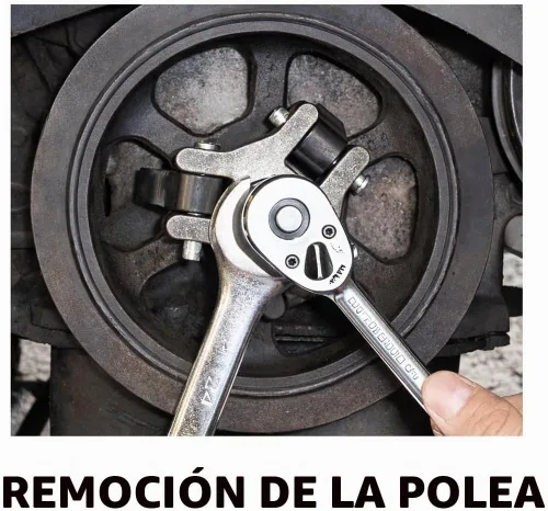 Vista 4 de Powerbuilt Kit de herramientas de equilibrador armónico e instalador de poleas, 33 piezas, polea de cigüeñal, quitar e instalar, estuche