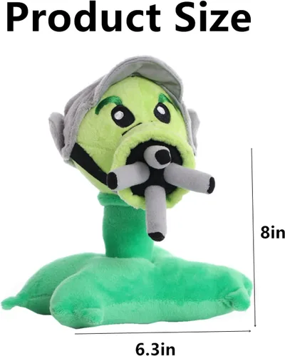 Vista 4 de JHESAO 8 "Plantas y Peashooter Zombies Juguetes de peluche PVZ 1 2 Peluche Suave Muñeca Gatling Guisante Tirador Juguete Nuevo