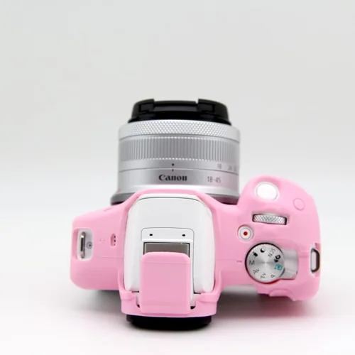 Vista 3 de Funda R50, carcasa de silicona suave, ultrafina, ligera, de goma, suave, para Canon Eos R50 (rosa)