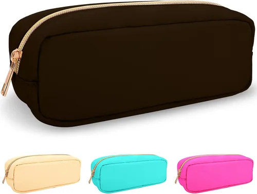 Vista 49 de izuzta Nylon Lager Pequeño Slim Mini Maquillaje Bolsa Organizador, Beige, Viajes