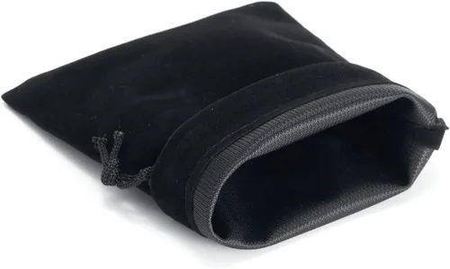 Vista 3 de Tendwarm 20 bolsas de terciopelo negro de tamaño mini de 3 x 3.9 pulgadas con cordón para joyas, bolsas de Navidad, regalos de boda