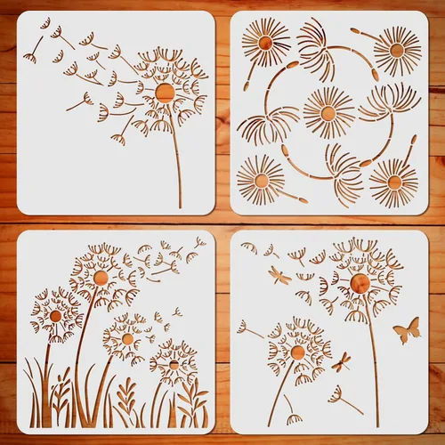 Vista 14 de ORIGACH 9 PCS 11.8x11.8 pulgadas Plantillas Abstractas Minimalistas Modernas de Mujeres, Patrón de Cara Femenina Floral Plantillas Grandes de PET