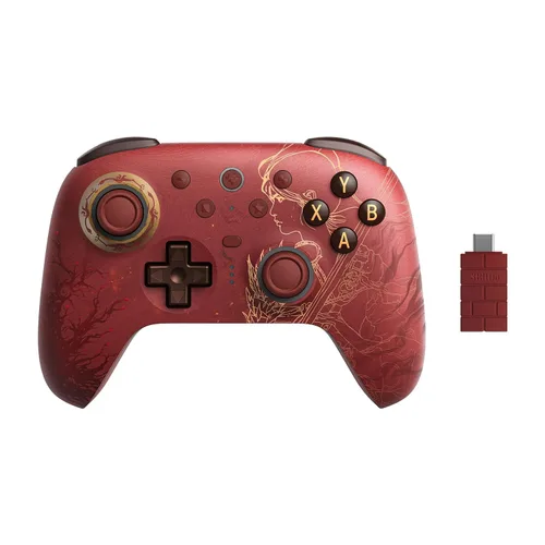 Vista 2 de 8BitDo Ultimate 2 Wireless Controller for Windows PC, Apple, Steam & Android, TMR Joysticks, Hall/Tactile Triggers, Motion Control, RGB Fire Ring