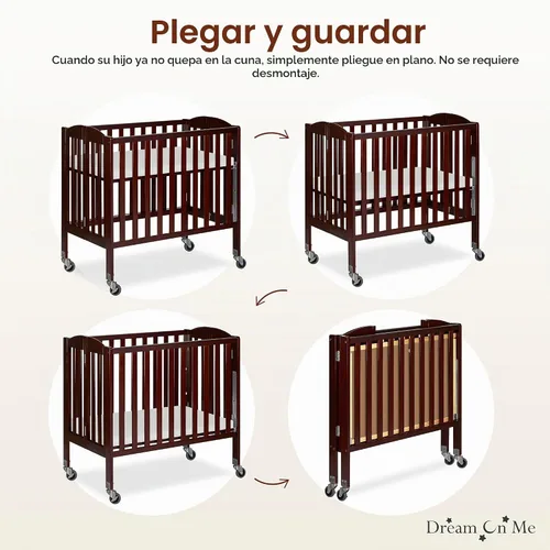 Vista 7 de Dream On Me Cuna portátil plegable 3 en 1, expreso, grande