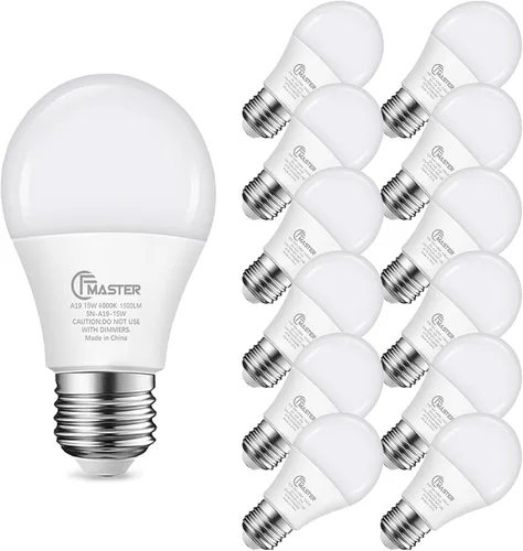Vista 17 de Bombilla LED A19, bombilla LED equivalente a 75 W, 11 W 2700 K luz blanca cálida, 1100 lúmenes, bombillas no regulables, CRI 85+, sin parpadeo