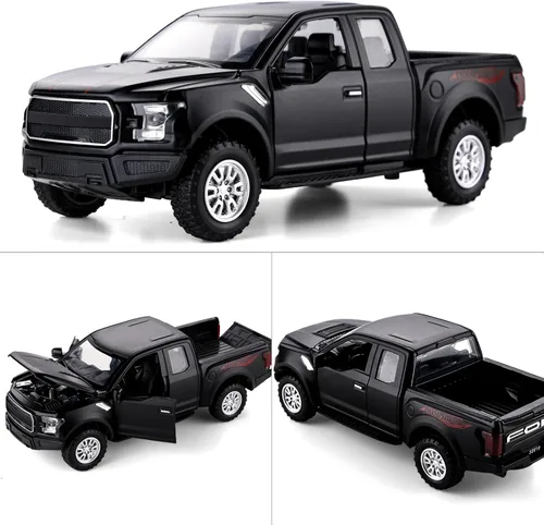 Vista 4 de SASBSC Camioneta de juguete F150 para niños de 3-8 años, camiones de juguete para niños de 4-7 años, modelo de camión de metal fundido a presión