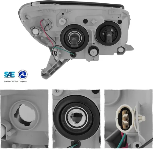 Vista 3 de AKKON - Para 2006 2007 2008 2009 Toyota 4Runner LED DRL Proyector Negro Faros Lámparas Par