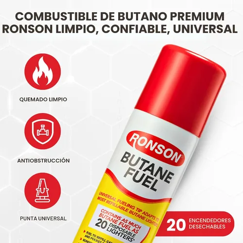 Vista 2 de Ultra combustible de butano marca Ronson