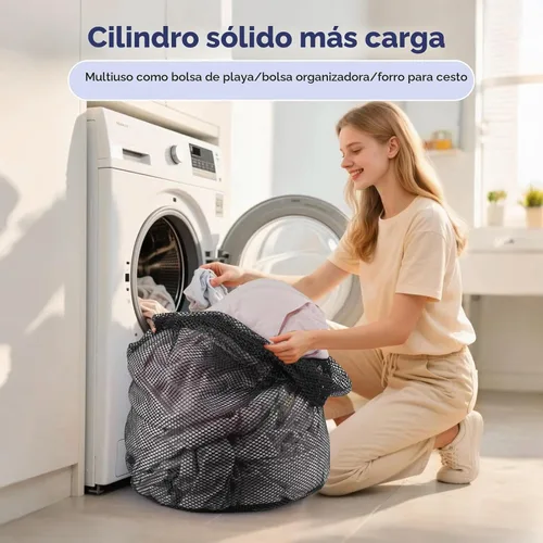 Vista 3 de 3 Piezas Bolsas de Malla para Lavandería Bolsas de Malla para Lavadora Jumbo para Ropa Delicada, Ropa de Cama, Juguetes con Cierre de Cordón