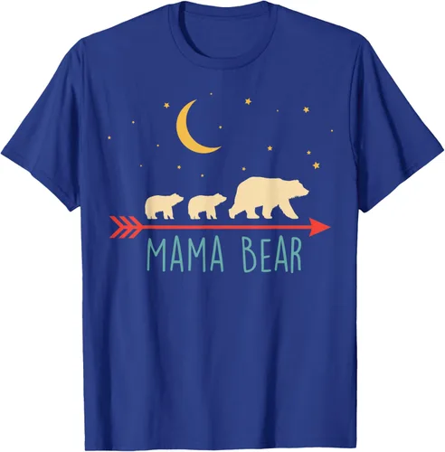Vista 19 de Camiseta de mamá oso con 2 cachorros de dos veces Blessed Mama Bear, Negro, S