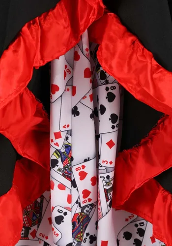 Vista 5 de Women's Flirty Queen of Hearts Costume, Corset, Shrug Jacket, and Skirt Adult Outfit for Halloween Costume and Roleplay