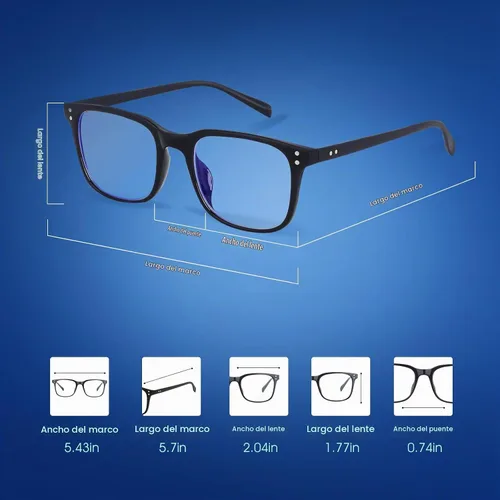 Vista 4 de Blue Light Glasses for Men Women - Clear Blue Light Blocking Computer Gaming Glasses Anti Glare Fashion Eyewear