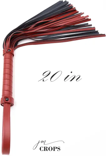 Vista 4 de Juego de látigo de cuero para caballo de 20 pulgadas y 18 pulgadas, látigo de cuero, cultivo de caballo, látigo rojo para montar a caballo, látigo