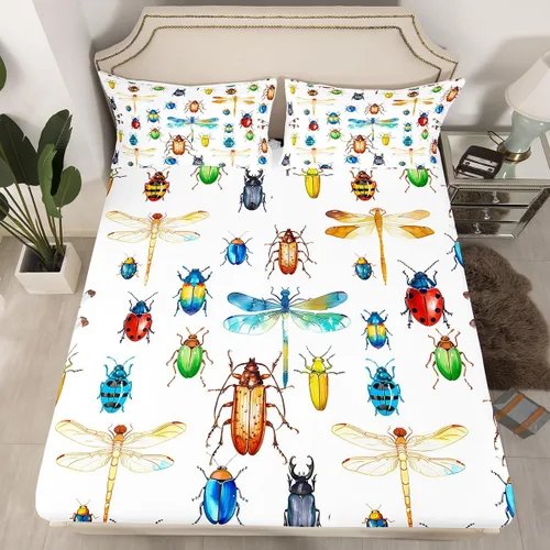 Vista 24 de Erosebridal Juego de sábanas de ratas para niños, tamaño Queen, juego de ropa de cama con diseño de roedores de ratón, divertido diseño de animales