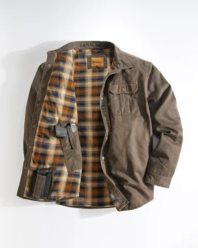 Vista 2 de Venado Cotton Suede Concealed Carry Shirt Jacket