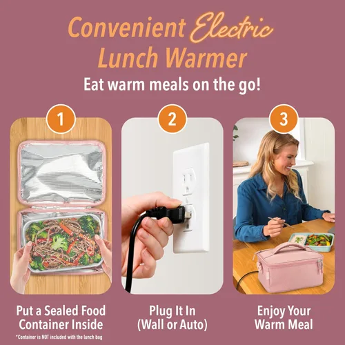 Vista 2 de Bentgo Heat - Bolsa de Almuerzo Eléctrica y Calentador de Alimentos para Recalentar Comidas en el Coche, en el Trabajo y Más - Caja de Almuerzo
