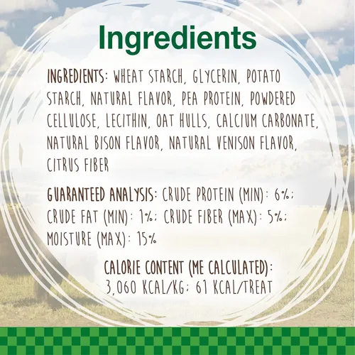Vista 5 de Nylabone Healthy Edibles WILD - Golosinas naturales masticables para perros, sabor a bisonte, perros pequeños de hasta 20 libras, huesos masticables