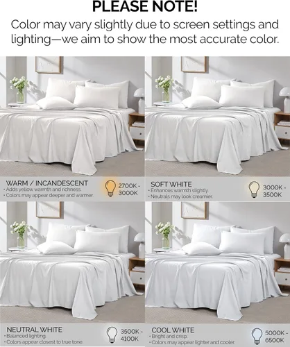 Vista 5 de Southshore Fine Living, Inc. Juego de sábanas de 4 piezas, 21 pulgadas de profundidad con sábana bajera, microfibra suave, sábana encimera de gran