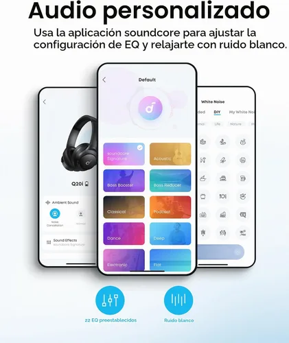 Vista 4 de Soundcore by Anker Q20i Auriculares híbridos con cancelación activa