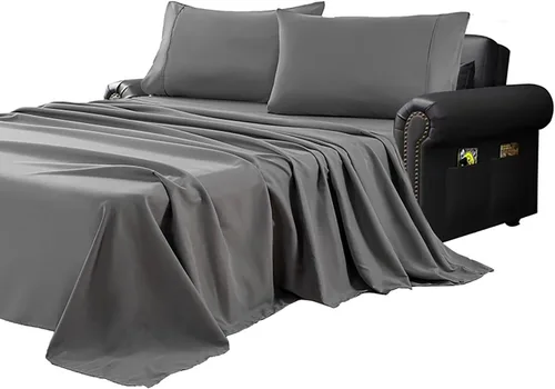 Vista 36 de Kingnex Sábanas de sofá cama individual para sofá cama extraíble de 36 x 72 pulgadas, microfibra suave de doble cepillado 1800, 3 piezas incluyen 1