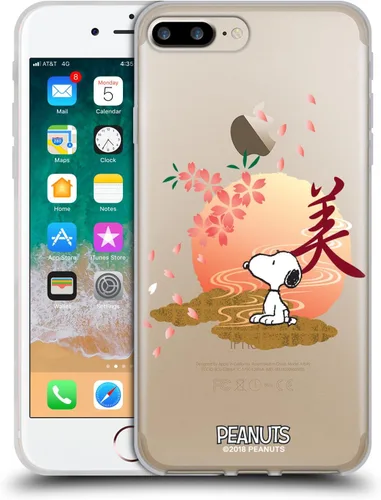 Vista 103 de Carcasa de gel para iPhone 7 Plus/iPhone 8 Plus, diseño de Snoopy Oriental de Peanuts, Badges