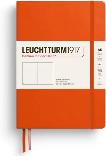 Vista 31 de LEUCHTTURM1917 373976 Cuaderno mediano (A5), tapa dura, 251 páginas numeradas, cereza, liso