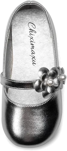 Vista 6 de Chiximaxu Shinning Flower Slip on Mary Jane para niñas (niños pequeños)