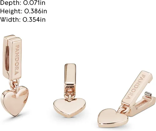 Vista 5 de PANDORA Joyas Reflexions Colgante Corazón Clip Charm, Metal Silicona, no aplica