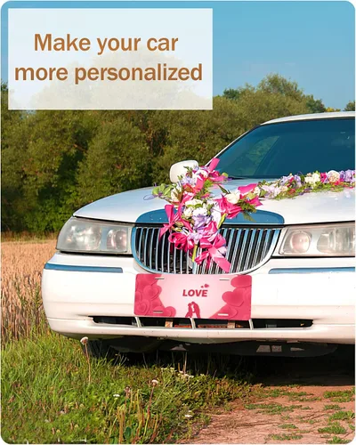 Vista 5 de Placa de Matrícula Delantera Personalizada, Placa de Matrícula Personalizada para la Parte Delantera del Coche con Imagen y Texto, Diseños de Placa