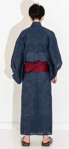 Vista 3 de KYOETSU Yukata 4 piezas Set C (YukataKakuobi BeltKoshi-himo cuerdaGeta)