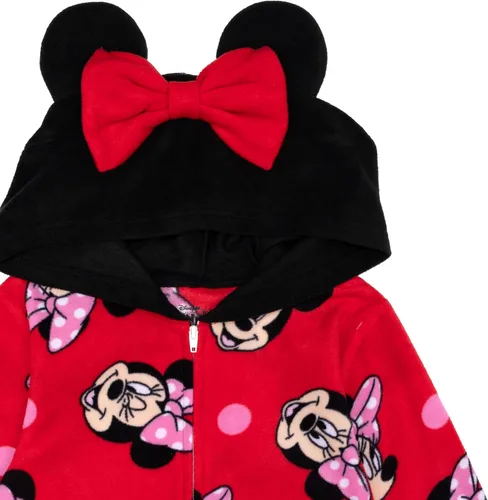 Vista 3 de Disney Manta con capucha para niñas, pijamas cómodas, suaves y lindas para niños